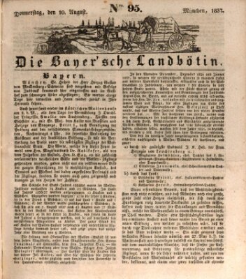 Bayerische Landbötin Donnerstag 10. August 1837