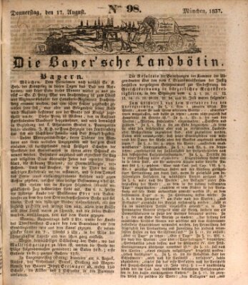 Bayerische Landbötin Donnerstag 17. August 1837