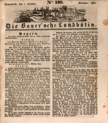 Bayerische Landbötin Samstag 7. Oktober 1837