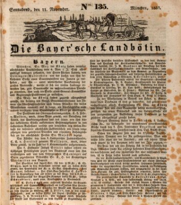 Bayerische Landbötin Samstag 11. November 1837