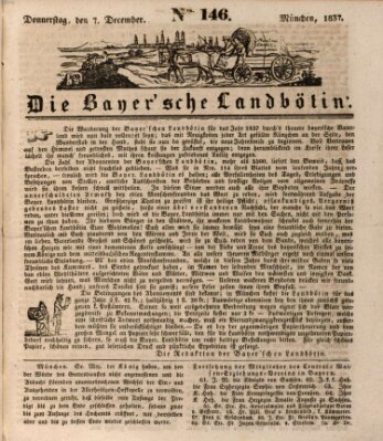 Bayerische Landbötin Donnerstag 7. Dezember 1837
