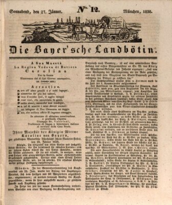 Bayerische Landbötin Samstag 27. Januar 1838