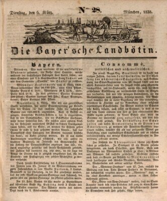 Bayerische Landbötin Dienstag 6. März 1838
