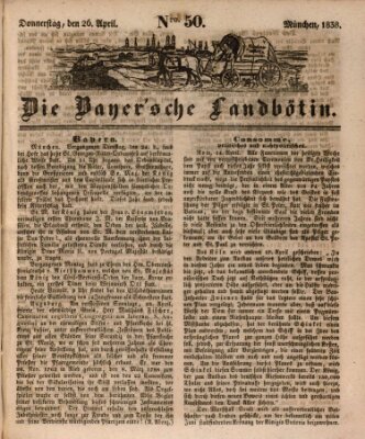 Bayerische Landbötin Donnerstag 26. April 1838