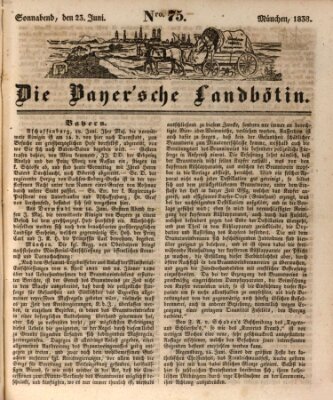 Bayerische Landbötin Samstag 23. Juni 1838