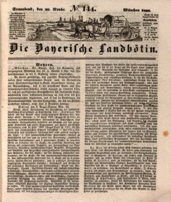 Bayerische Landbötin Samstag 30. November 1839