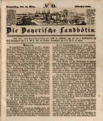 Bayerische Landbötin Donnerstag 12. März 1840