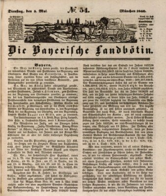 Bayerische Landbötin Dienstag 5. Mai 1840