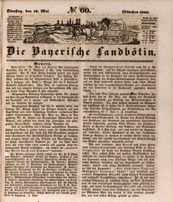 Bayerische Landbötin Dienstag 19. Mai 1840