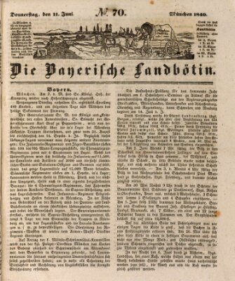 Bayerische Landbötin Donnerstag 11. Juni 1840