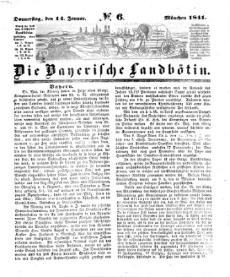 Bayerische Landbötin Donnerstag 14. Januar 1841