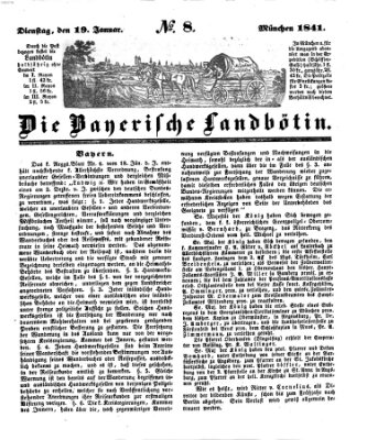 Bayerische Landbötin Dienstag 19. Januar 1841