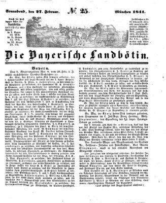 Bayerische Landbötin Samstag 27. Februar 1841
