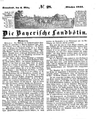 Bayerische Landbötin Samstag 6. März 1841