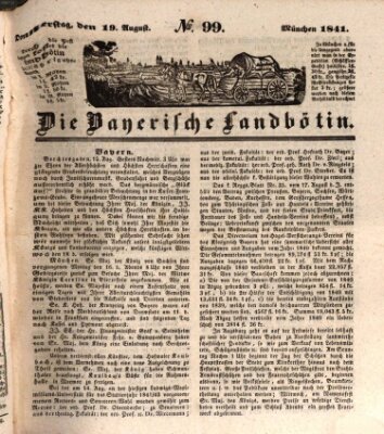 Bayerische Landbötin Donnerstag 19. August 1841