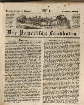 Bayerische Landbötin Samstag 1. Januar 1842