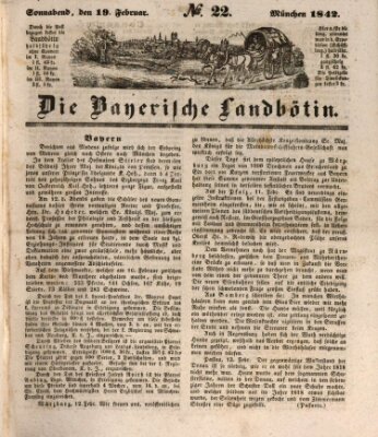 Bayerische Landbötin Samstag 19. Februar 1842