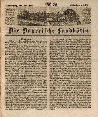 Bayerische Landbötin Donnerstag 16. Juni 1842