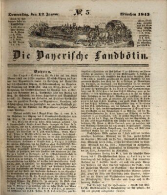 Bayerische Landbötin Donnerstag 12. Januar 1843