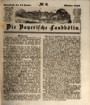 Bayerische Landbötin Samstag 14. Januar 1843