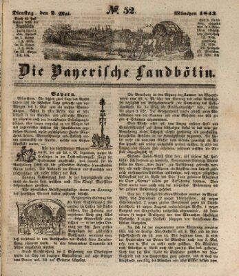 Bayerische Landbötin Dienstag 2. Mai 1843