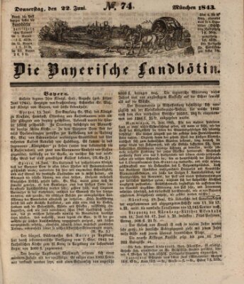 Bayerische Landbötin Donnerstag 22. Juni 1843