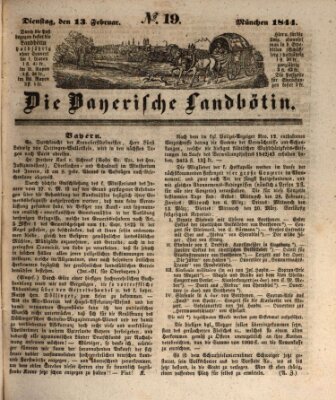 Bayerische Landbötin Dienstag 13. Februar 1844