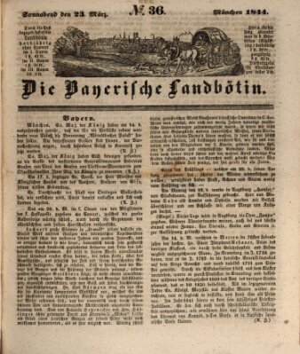 Bayerische Landbötin Samstag 23. März 1844