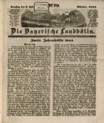 Bayerische Landbötin Dienstag 2. Juli 1844