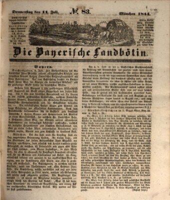 Bayerische Landbötin Donnerstag 11. Juli 1844