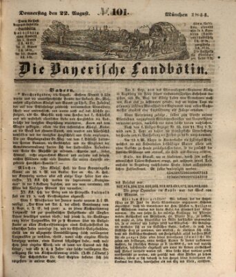 Bayerische Landbötin Donnerstag 22. August 1844
