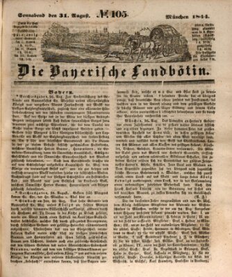 Bayerische Landbötin Samstag 31. August 1844