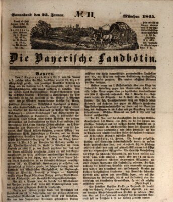 Bayerische Landbötin Samstag 25. Januar 1845