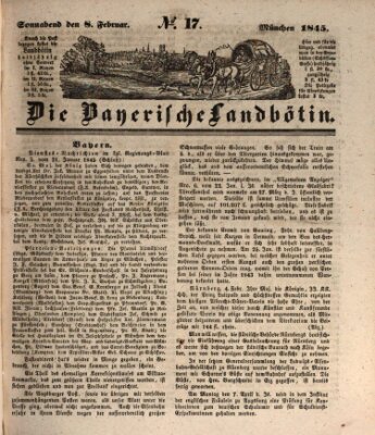 Bayerische Landbötin Samstag 8. Februar 1845