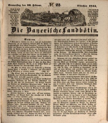 Bayerische Landbötin Donnerstag 20. Februar 1845