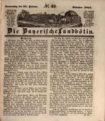 Bayerische Landbötin Donnerstag 27. Februar 1845