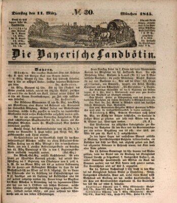 Bayerische Landbötin Dienstag 11. März 1845