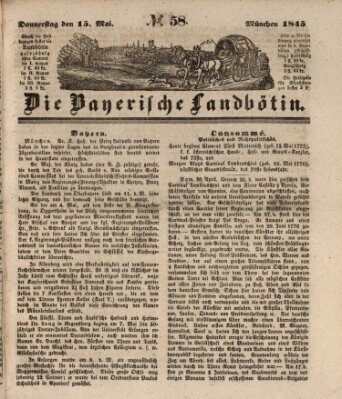 Bayerische Landbötin Donnerstag 15. Mai 1845