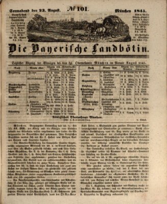 Bayerische Landbötin Samstag 23. August 1845