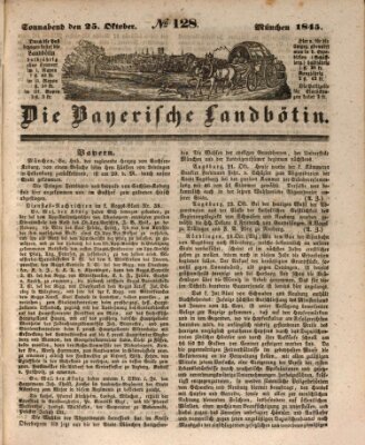 Bayerische Landbötin Samstag 25. Oktober 1845
