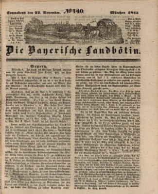 Bayerische Landbötin Samstag 22. November 1845