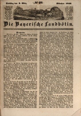 Bayerische Landbötin Dienstag 3. März 1846