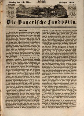 Bayerische Landbötin Dienstag 17. März 1846