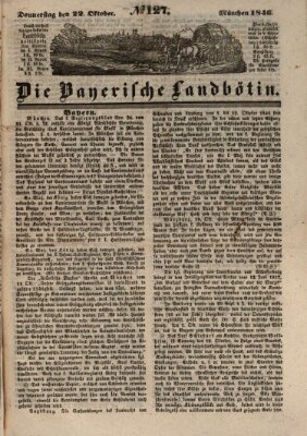 Bayerische Landbötin Donnerstag 22. Oktober 1846
