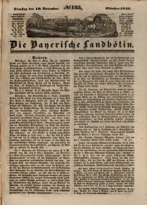Bayerische Landbötin Dienstag 10. November 1846