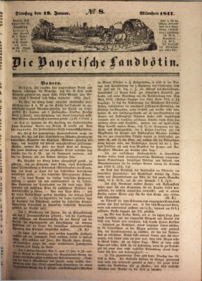 Bayerische Landbötin Dienstag 19. Januar 1847