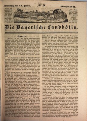 Bayerische Landbötin Donnerstag 21. Januar 1847