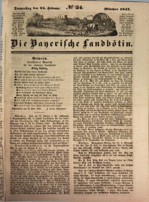 Bayerische Landbötin Donnerstag 25. Februar 1847