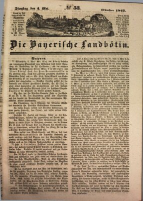 Bayerische Landbötin Dienstag 4. Mai 1847