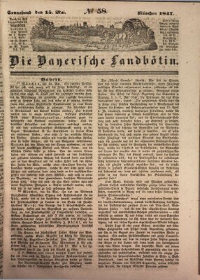 Bayerische Landbötin Samstag 15. Mai 1847